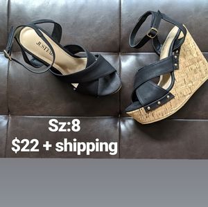 Black and cork wedges